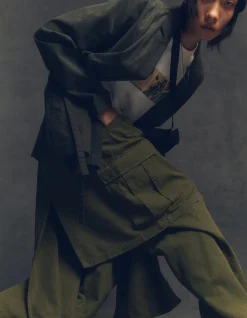 Men Maharishi 4588 Asym Cargo Hakama Pants