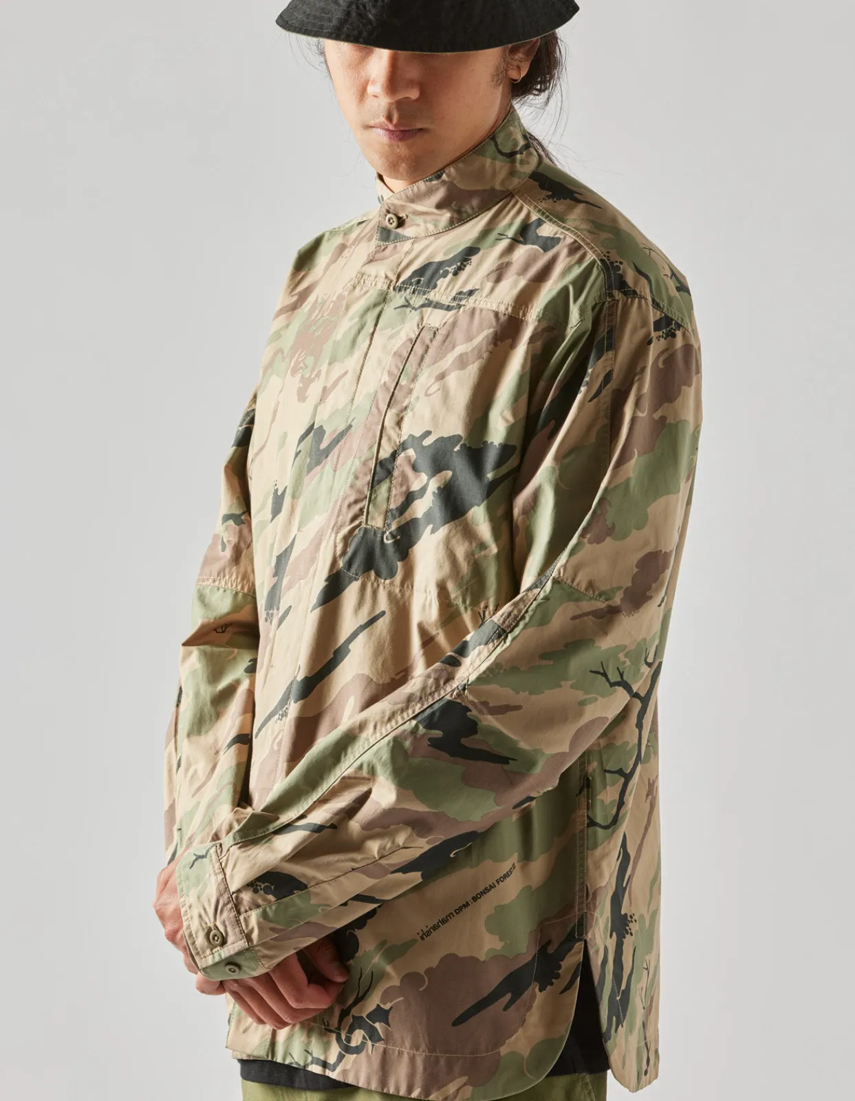 Men Maharishi 4522 Camo Stand Collar Shirt