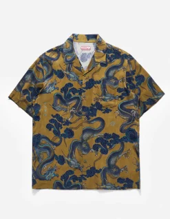 Men Maharishi 4234 Cloud Dragon Camp Collar Shirt