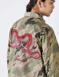 Men Maharishi 4308 Dpm: Bonsai Forest Cloud Dragon Utility Shirt