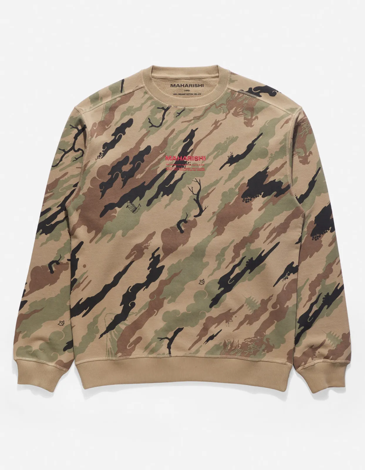 Men Maharishi 4598 Dpm: Bonsai Forest Miltype Embroidered Crew Sweat