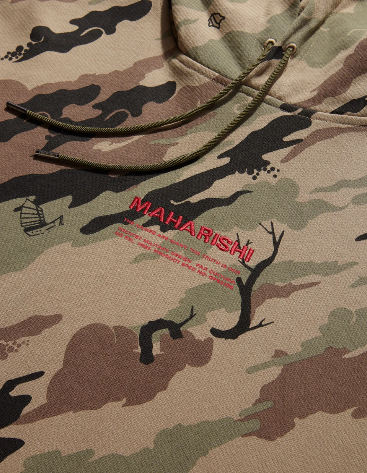 Men Maharishi 4597 Dpm: Bonsai Forest Miltype Embroidered Hooded Sweat