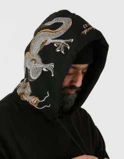 Men Maharishi 4212 Dragon Embroidered Hooded Sweat