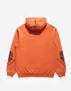 Men Maharishi 4280 Duelling Tigers Embroidered Hooded Sweat