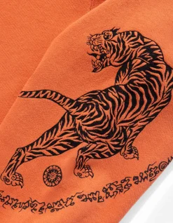 Men Maharishi 4280 Duelling Tigers Embroidered Hooded Sweat