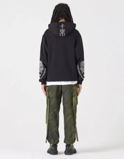 Men Maharishi 4280 Duelling Tigers Embroidered Hooded Sweat
