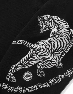 Men Maharishi 4280 Duelling Tigers Embroidered Hooded Sweat