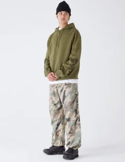 Men Maharishi 4280 Duelling Tigers Embroidered Hooded Sweat