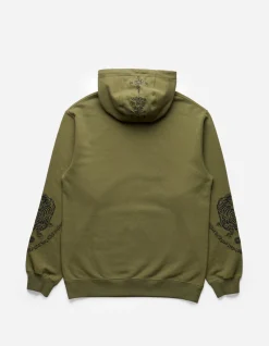 Men Maharishi 4280 Duelling Tigers Embroidered Hooded Sweat