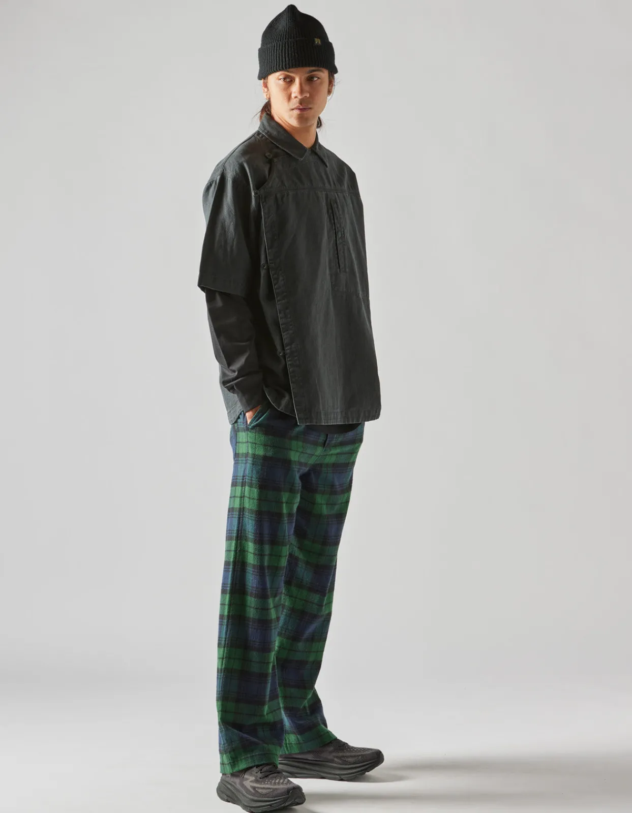 Men Maharishi 4613 Flannel Track Pants·Loose Fit