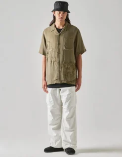 Men Maharishi 4508 Flying Cranes Embroidered Shirt