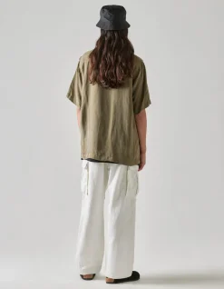 Men Maharishi 4508 Flying Cranes Embroidered Shirt