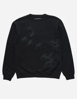 Men Maharishi 4505 Flying Peace Cranes Crew Sweat