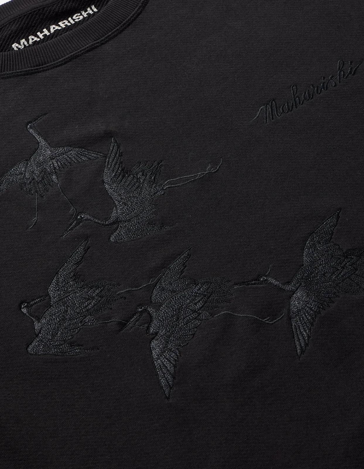 Men Maharishi 4505 Flying Peace Cranes Crew Sweat