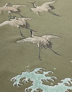 Men Maharishi 4505 Flying Peace Cranes Crew Sweat