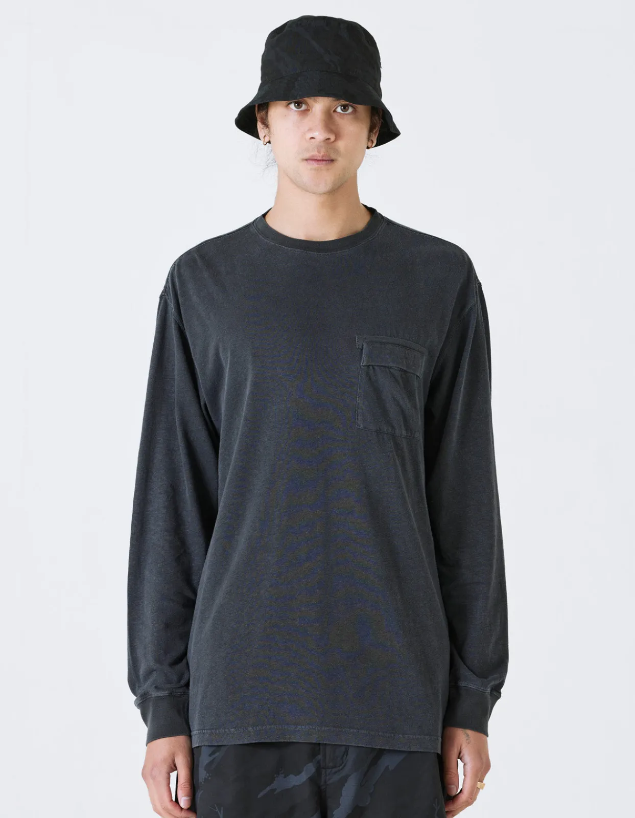 Men Maharishi 8010 Hemp Organic L/S Pocket T-Shirt