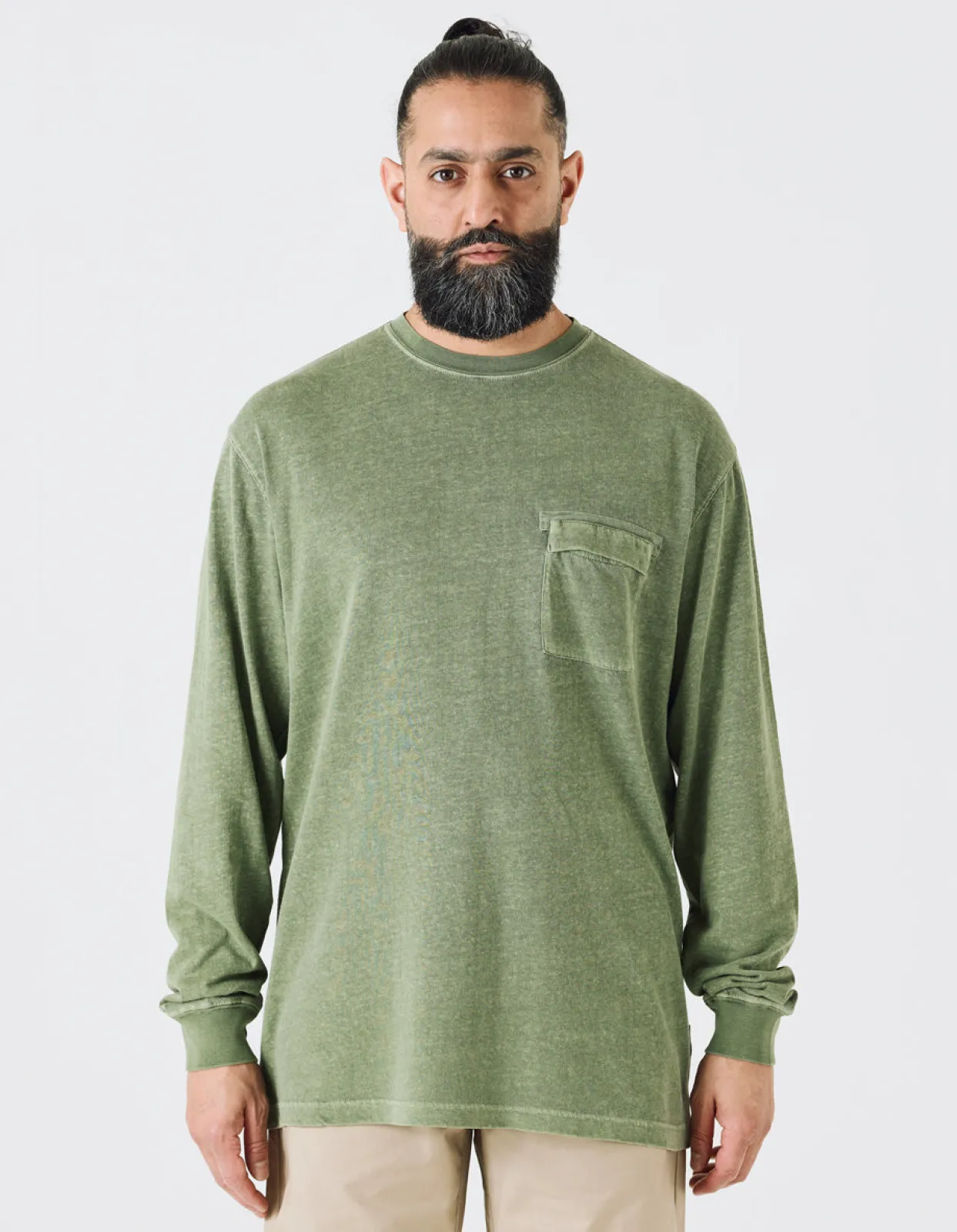 Men Maharishi 8010 Hemp Organic L/S Pocket T-Shirt