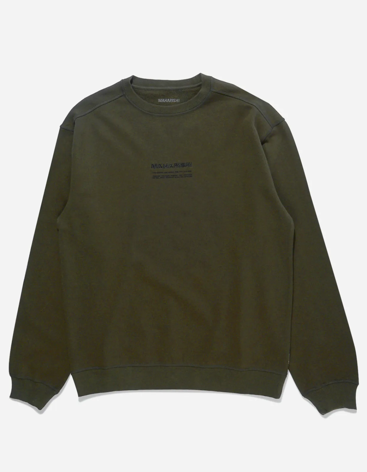 Men Maharishi 7011 Miltype Embroidered Crew Sweat·Organic Cotton