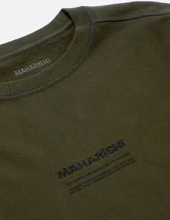 Men Maharishi 7011 Miltype Embroidered Crew Sweat·Organic Cotton