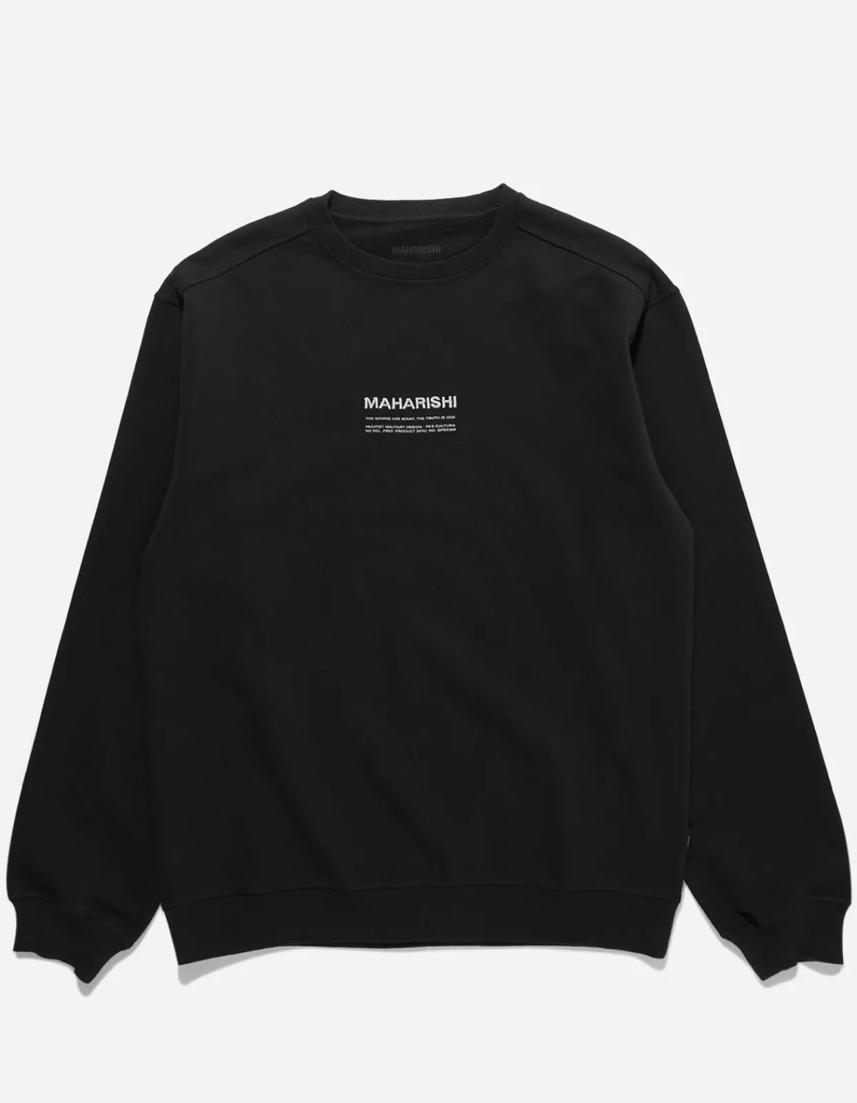 Men Maharishi 7011 Miltype Embroidered Crew Sweat·Organic Cotton