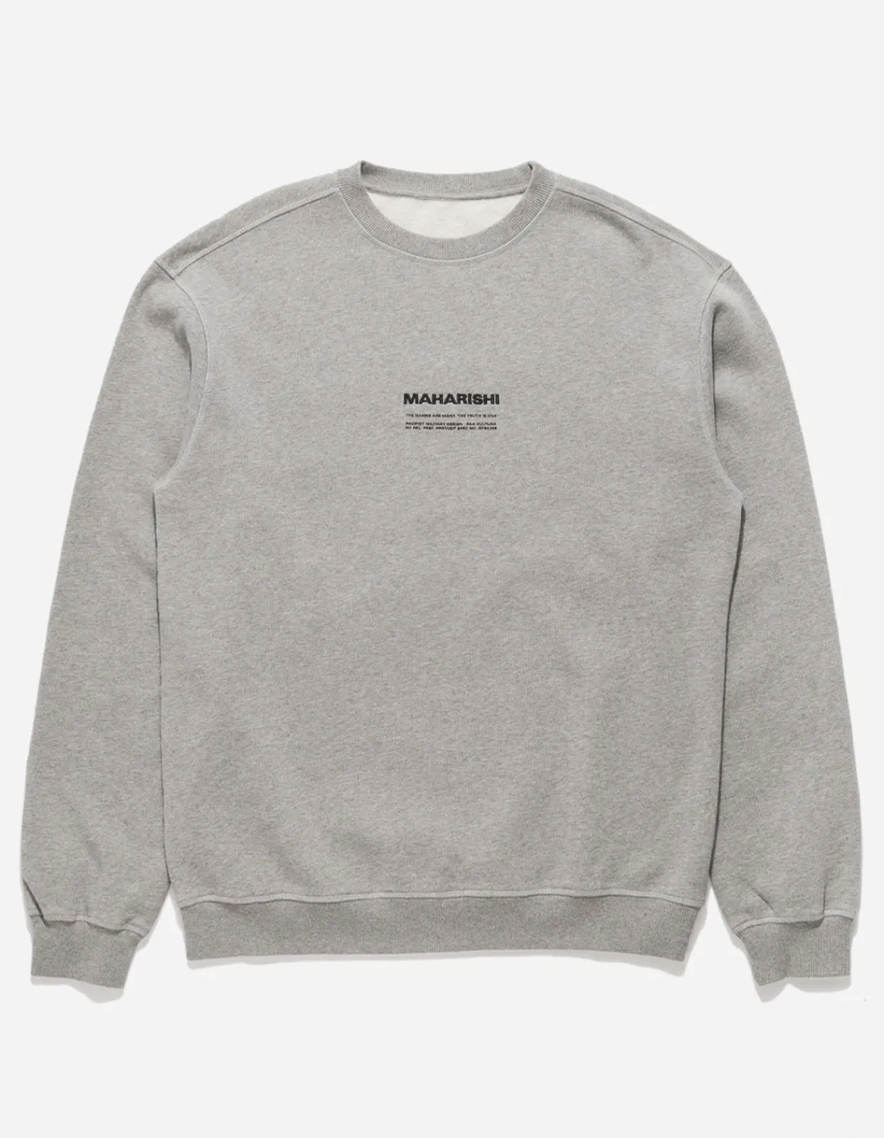 Men Maharishi 7011 Miltype Embroidered Crew Sweat·Organic Cotton