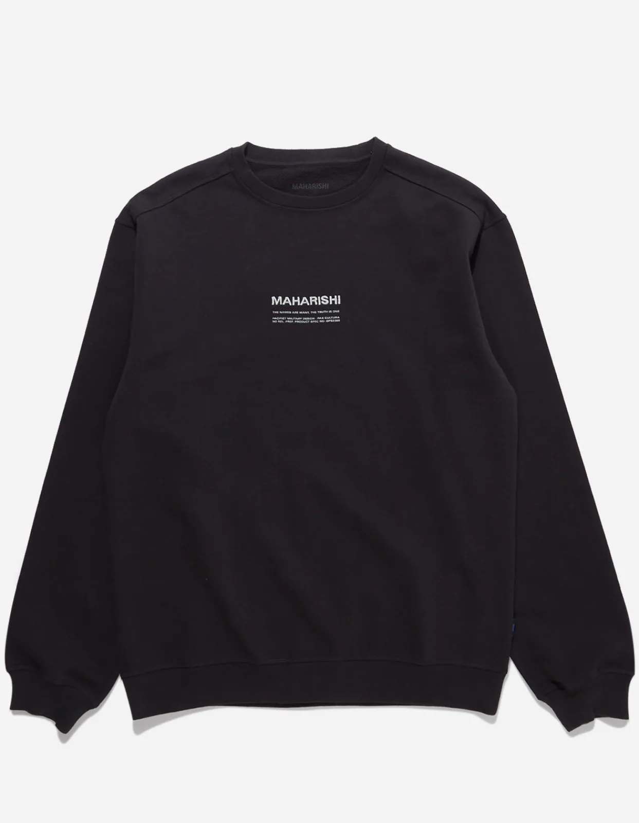 Men Maharishi 7011 Miltype Embroidered Crew Sweat·Organic Cotton