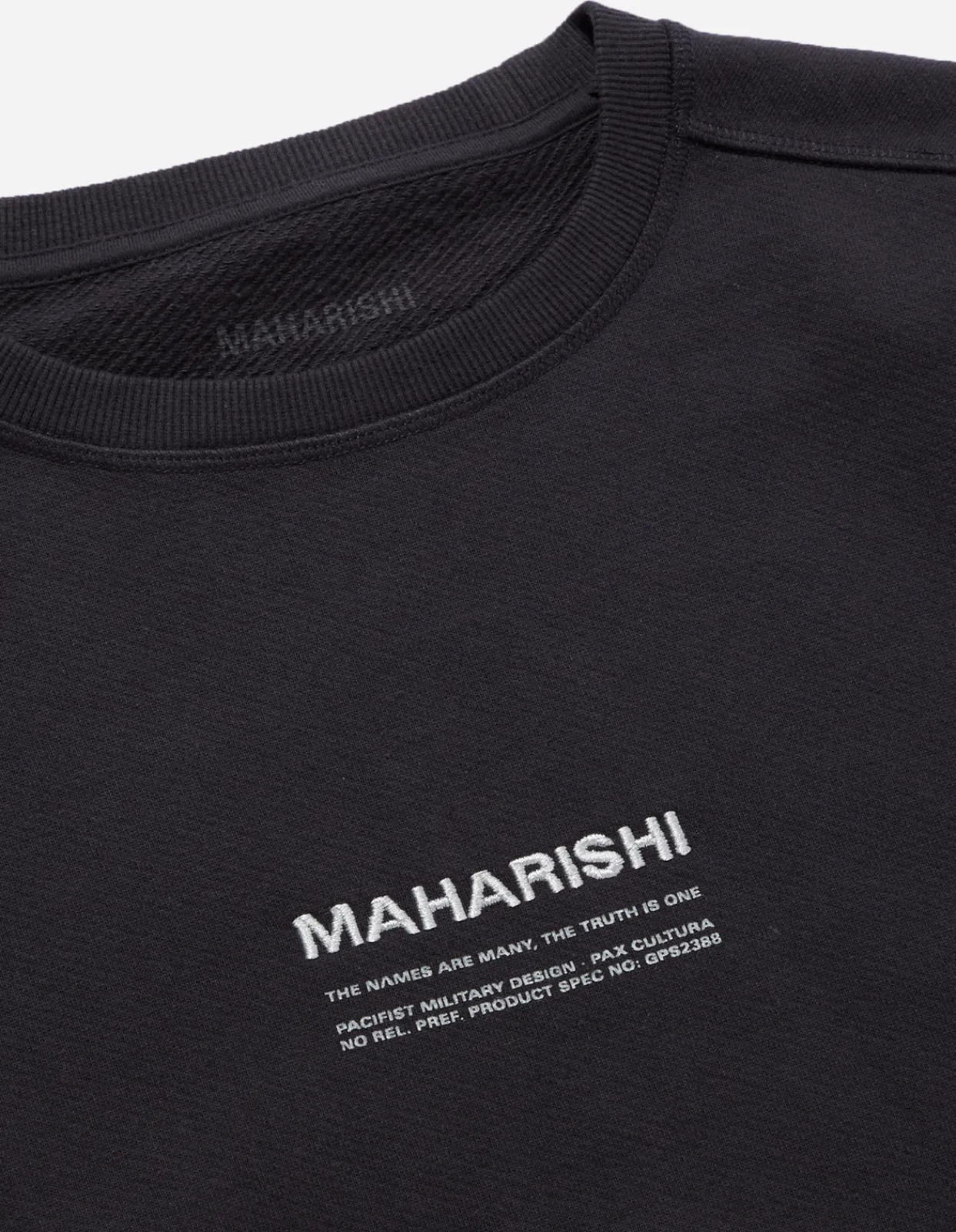 Men Maharishi 7011 Miltype Embroidered Crew Sweat·Organic Cotton
