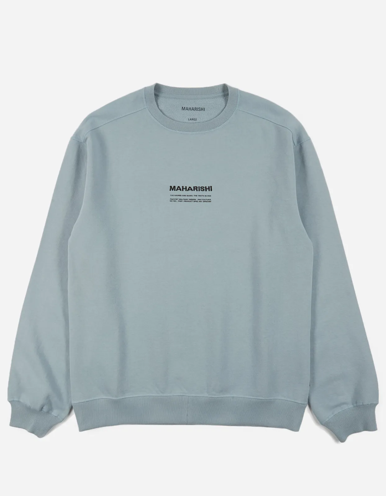 Men Maharishi 7011 Miltype Embroidered Crew Sweat·Organic Sweat 450
