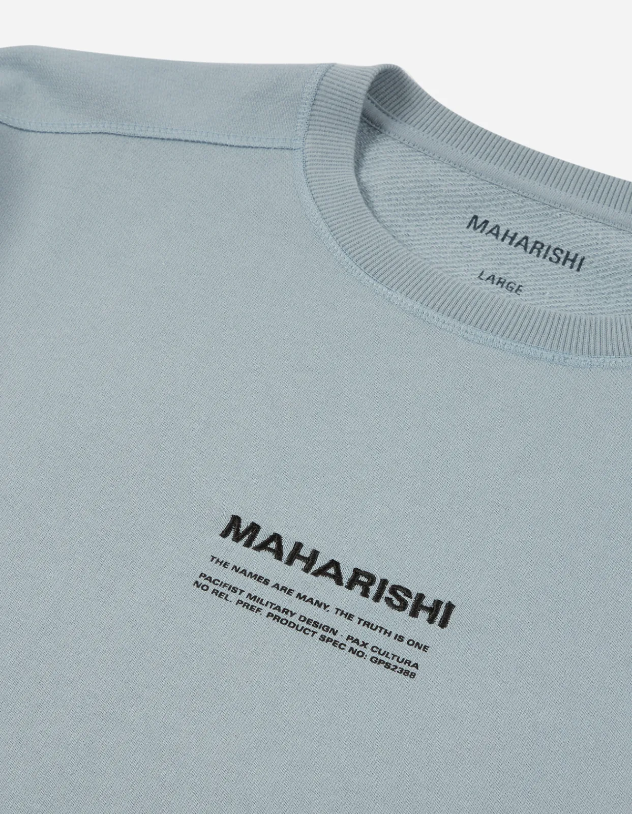 Men Maharishi 7011 Miltype Embroidered Crew Sweat·Organic Sweat 450