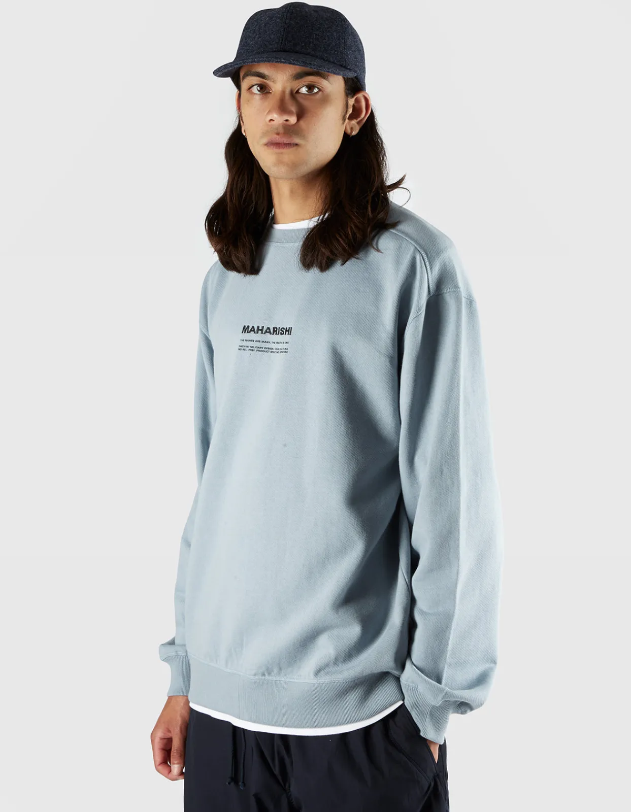 Men Maharishi 7011 Miltype Embroidered Crew Sweat·Organic Sweat 450