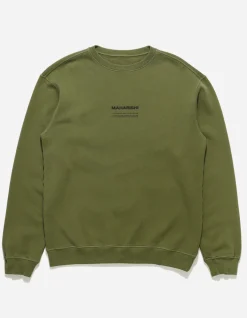 Men Maharishi 7011 Miltype Embroidered Crew Sweat·Organic Cotton