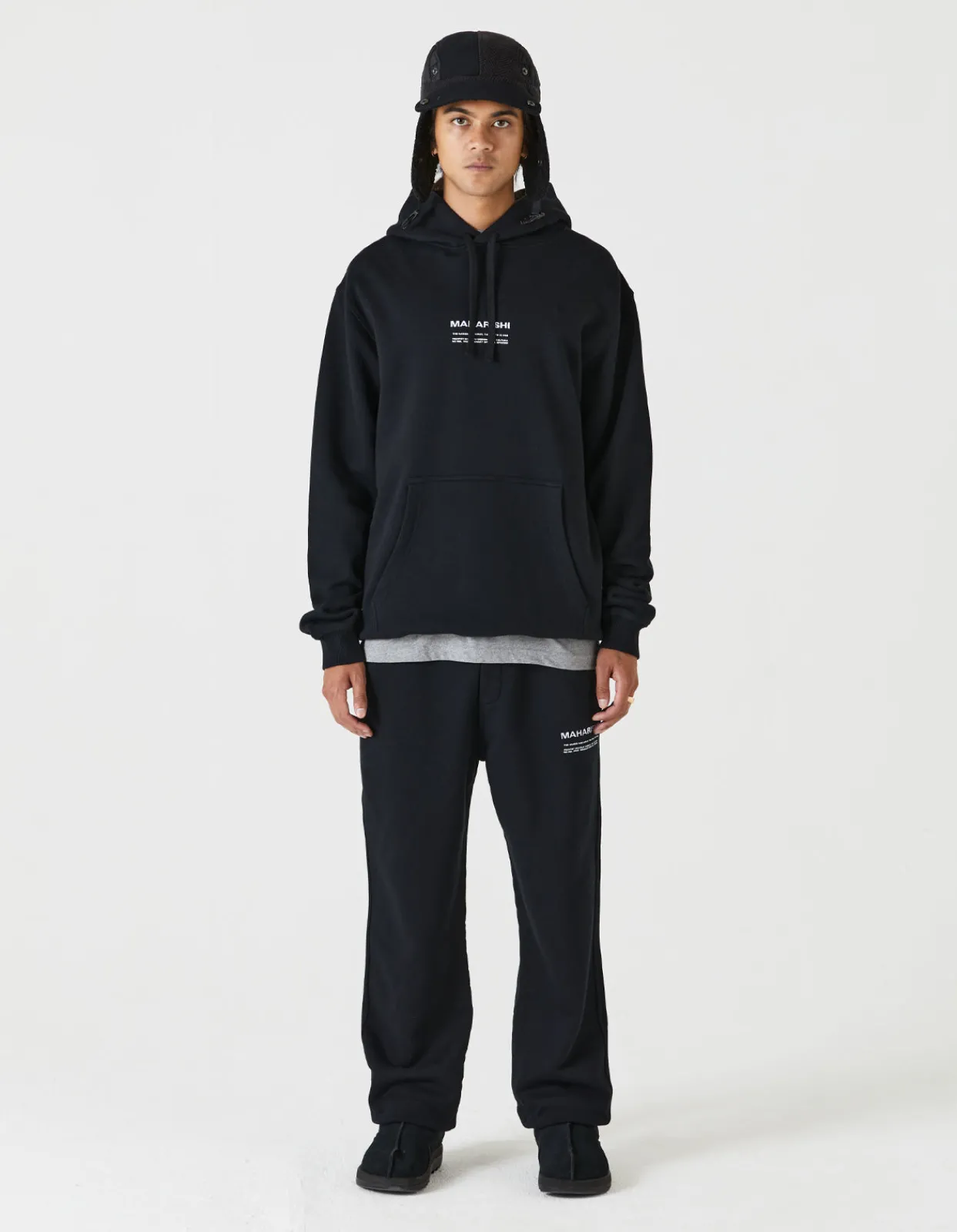 Men Maharishi 7010 Miltype Embroidered Hooded Sweat·Organic Sweat 450