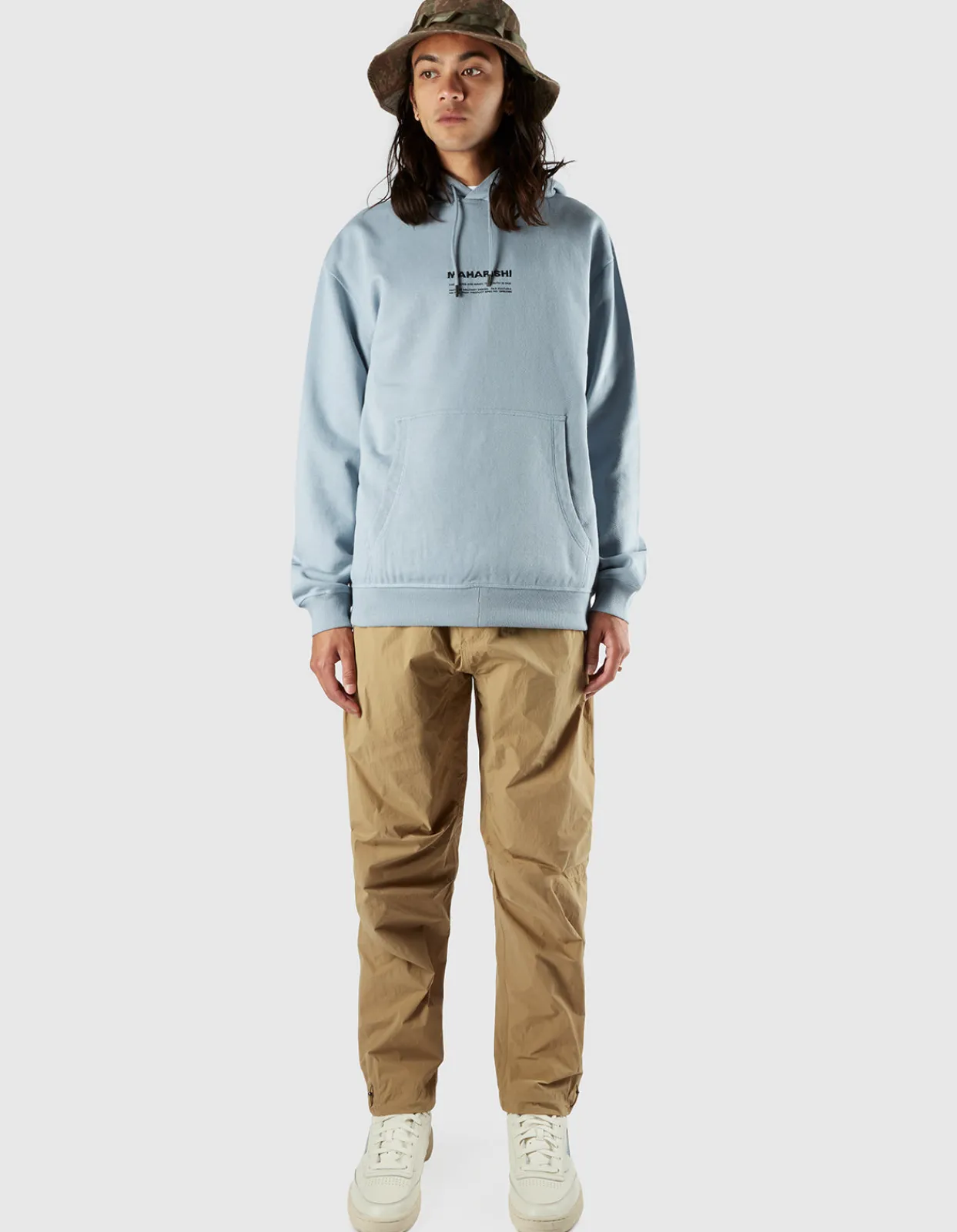 Men Maharishi 7010 Miltype Embroidered Hooded Sweat·Organic Sweat 450