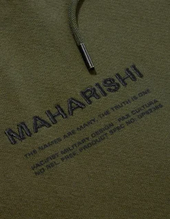 Men Maharishi 7010 Miltype Embroidered Hooded Sweat·Organic Sweat 450