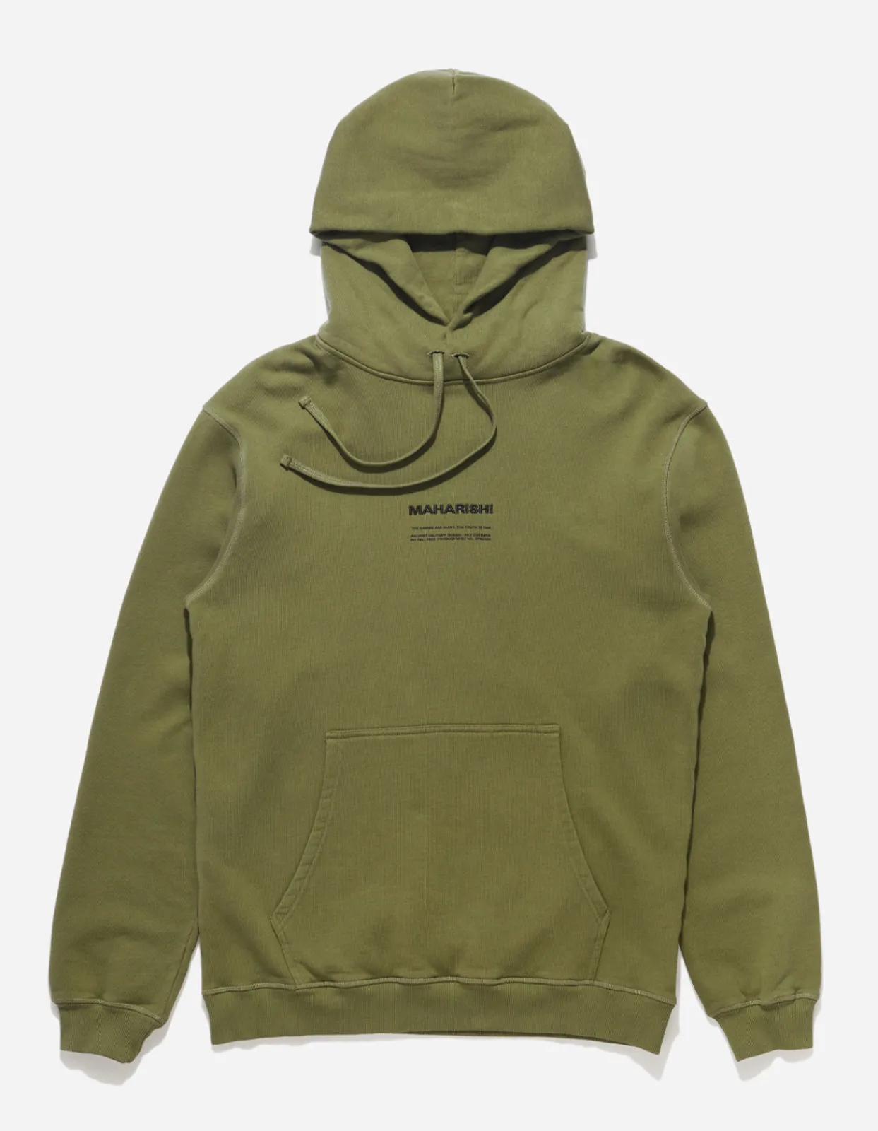 Men Maharishi 7010 Miltype Embroidered Hooded Sweat·Organic Sweat 450