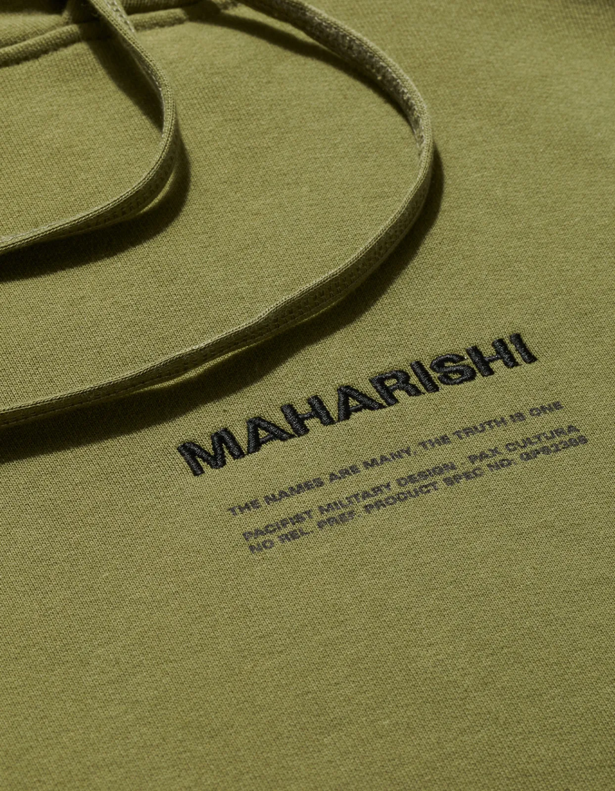 Men Maharishi 7010 Miltype Embroidered Hooded Sweat·Organic Sweat 450