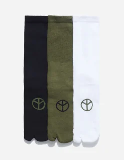 Men Maharishi 9891 Miltype Peace Tabi Sports Socks ·3 Pack