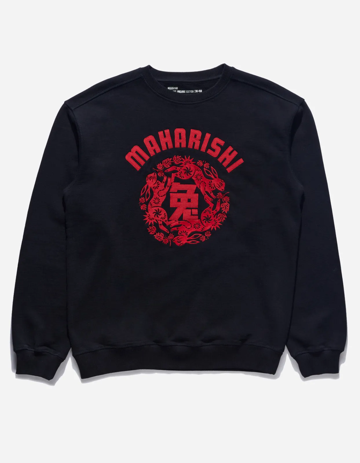 Men Maharishi 1005 Paper-Cut Rabbit Crew Sweat