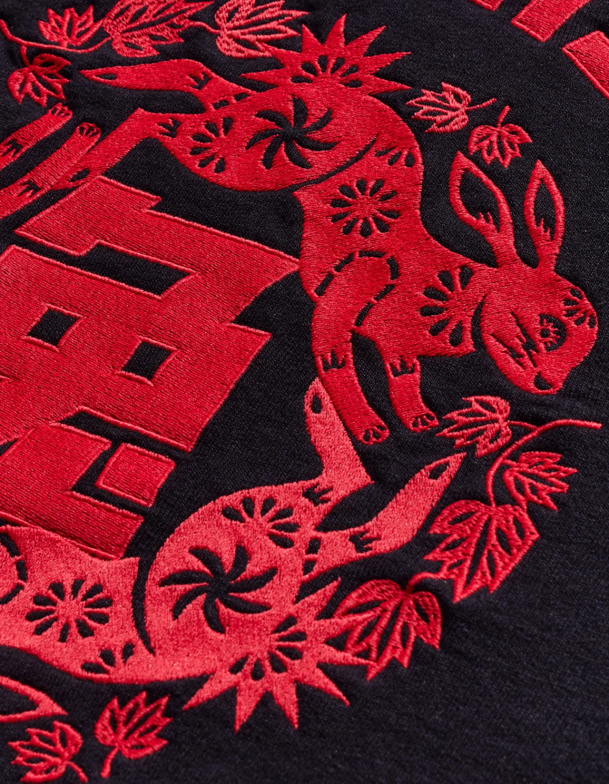 Men Maharishi 1005 Paper-Cut Rabbit Crew Sweat