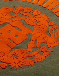 Men Maharishi 1004 Paper-Cut Rabbit T-Shirt