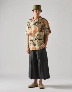Men Maharishi 4509 Peace Cranes Camp-Collar Shirt