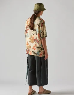 Men Maharishi 4509 Peace Cranes Camp-Collar Shirt