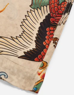 Men Maharishi 4509 Peace Cranes Camp-Collar Shirt
