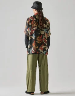 Men Maharishi 4509 Peace Cranes Camp-Collar Shirt