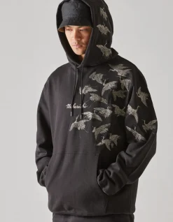 Men Maharishi 4506 Peace Cranes Hooded Sweat