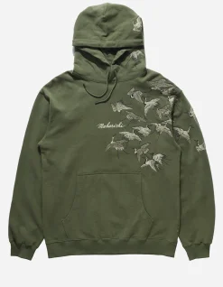 Men Maharishi 4506 Peace Cranes Hooded Sweat