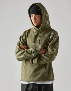 Men Maharishi 4506 Peace Cranes Hooded Sweat