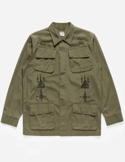 Men Maharishi 4279 Sak Yant Embroidered Jungle Overshirt