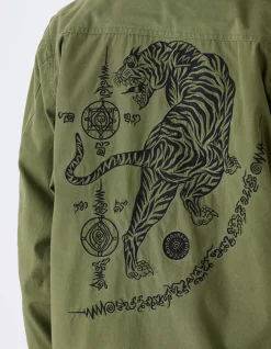 Men Maharishi 4279 Sak Yant Embroidered Jungle Overshirt