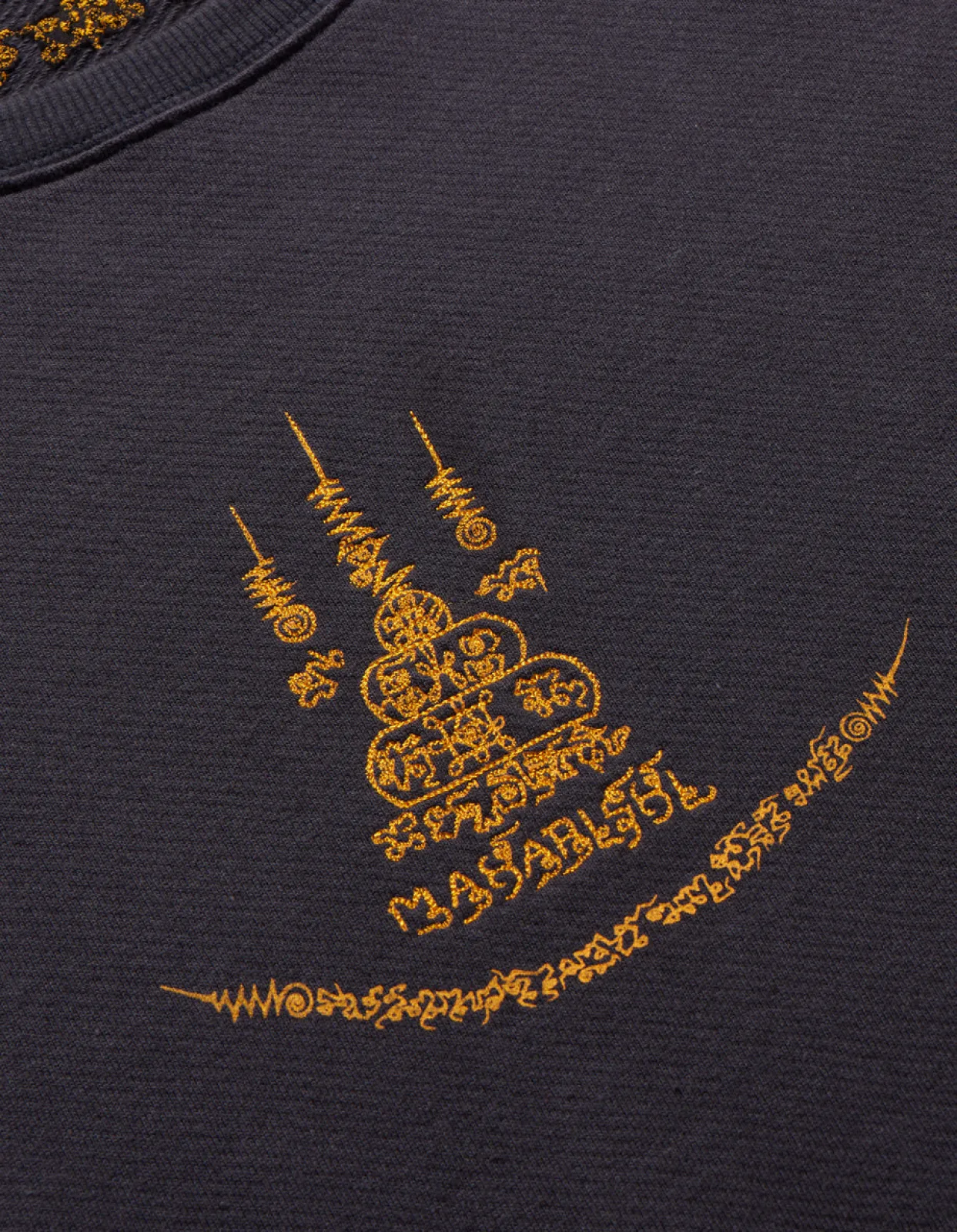 Men Maharishi 4281 Sak Yant Embroidered Organic Crew Sweat